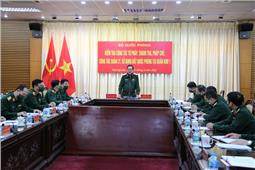 Thượng tướng Võ Minh Lương làm việc tại Quân khu